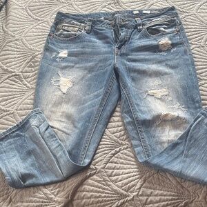 Miss Me Light Blue Distressed Boyfriend Jeans